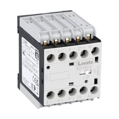 LOVATO ELECTRIC - Minicontacteur, BGP0901A, 3P+1NF, 9A AC3, 120V 60Hz, avec broches à souder