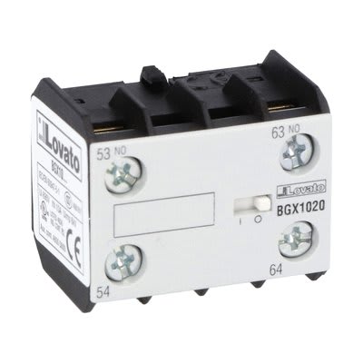 LOVATO ELECTRIC - Bloc de contact auxiliares pour contacteurs BGX, 2NO