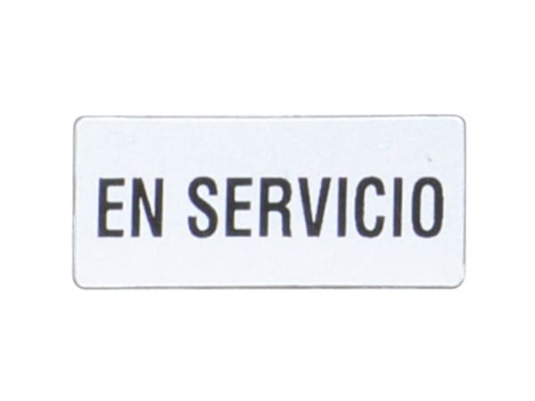 LOVATO ELECTRIC - ETIQUETTE AVEC MARQUAGE POUR PORTE ETIQUETTE LPXAU100, EN SERVICIO