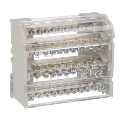 LOVATO ELECTRIC - Bloc répartiteur 4P, 125A, 11 bornes, max. 35mm2