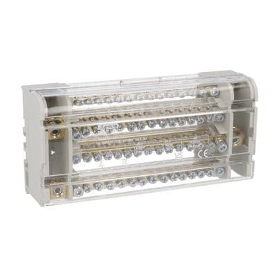 LOVATO ELECTRIC - Bloc répartiteur 4P, 125A, 15 bornes, max. 35mm2
