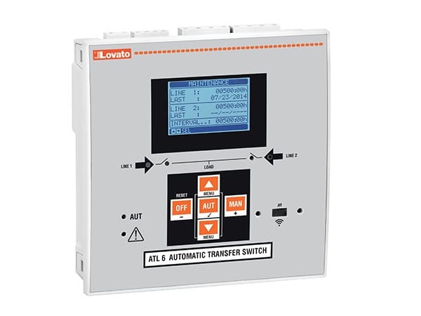 LOVATO ELECTRIC - invers. automatique de source + port optique x2 144X144mm/5.7X5.7"), 12-24VDC