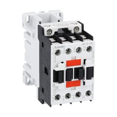 LOVATO ELECTRIC - Contacteur BF1201L, 3P+1NF, 12A AC3, 24VDC, faible consommation