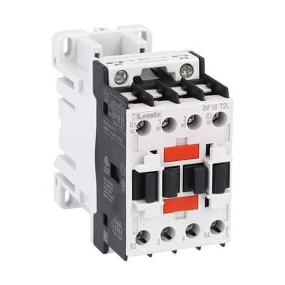 LOVATO ELECTRIC - Contacteur BF18T2L, 4P (2NO+2NF), 32A AC1 24VDC, faible consommation