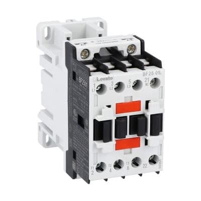 LOVATO ELECTRIC - Contacteur BF2501L, 3P+1NF, 25A AC3, 24VDC, faible consommation