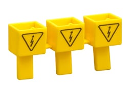 LOVATO ELECTRIC - Jeue de 3 caches isolants pour ternaisons de barres UL489 non utilisées