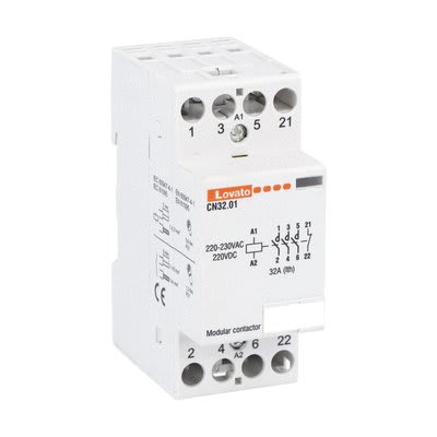 LOVATO ELECTRIC - Contacteurs modulaires 2M 32A AC1 220-230VAC 3NO+1NC