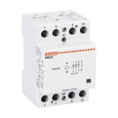 LOVATO ELECTRIC - Contacteurs modulaires 3M 63A AC1 24VAC/DC 3NO+1NC