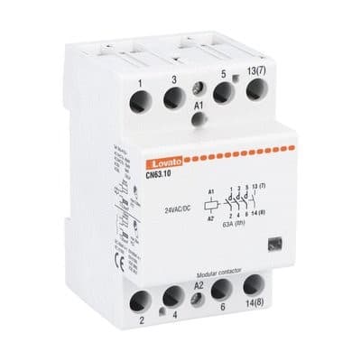 LOVATO ELECTRIC - Contacteurs modulaires 3M 63A AC1 24VAC/DC 4NO