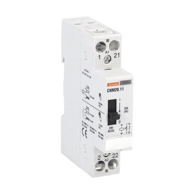 LOVATO ELECTRIC - Contacteurs modulaires à commande manuelle ITH 20A1NO+1NC 24VAC/DC