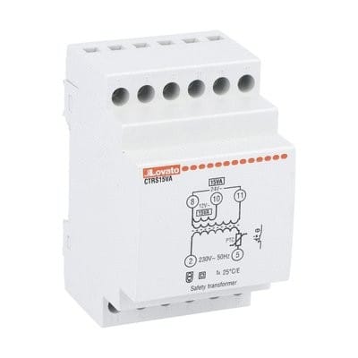 LOVATO ELECTRIC - Trasformateur de sécurité 15VA (230VAC/12-24VAC)