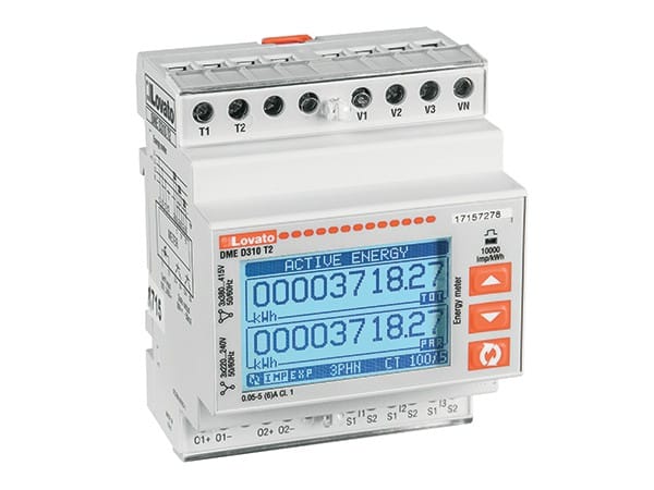 LOVATO ELECTRIC - Compteurs d`énergie numérique extensi. 3L+N 4U 2 aux statique prog. TA/5A