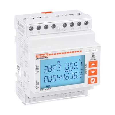 LOVATO ELECTRIC - Compteurs d`énergie MID num.extensi. 3L+N 4U interf. M-Bus avec connex. TA/5A