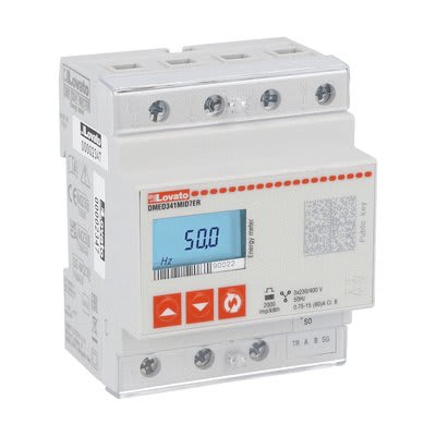 LOVATO ELECTRIC - Compteur d'énergie xe-chargeur, 3P+N, non extensi., cert. MID & EICHRECHT