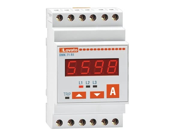LOVATO ELECTRIC - Ampéremétre mod à DEL, alim. 220-240VAC 3 intensités, 3 intensités maxi