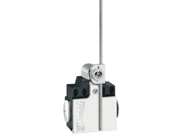 LOVATO ELECTRIC - Interrupt de position a lev à tige réglable 1NO+1NC brusque. Rouleau en plast.