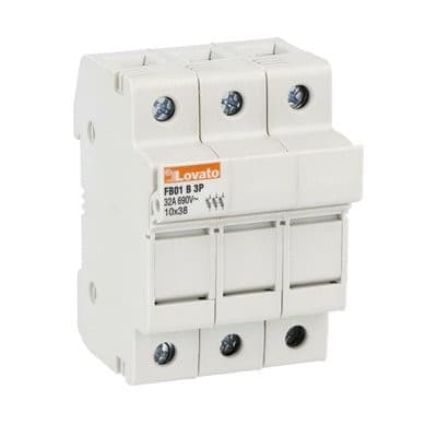 LOVATO ELECTRIC - Porte-fusibles, pour fusibles 10x38 3P In32A 690VAC sans indicateur lum.