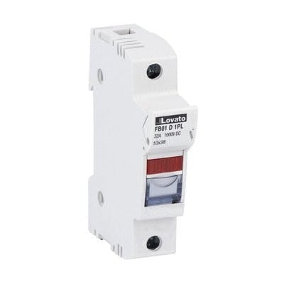 LOVATO ELECTRIC - Porte-fusibles, pour fusibles 10x38 1P In32A 1000VDC avec indicateur lum.