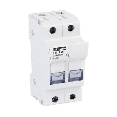 LOVATO ELECTRIC - Porte-fusibles certf. cURus, x fusibles 10x38 2P In32A 690VAC sans indicat lum.