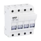 LOVATO ELECTRIC - Porte-fusib. certf. cURus, x fusib. 10x38 3P+N In32A 690VAC sans indicat lum.