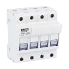 LOVATO ELECTRIC - Porte-fusib. certf. cURus, x fusib. 10x38 3P+N In32A 690VAC sans indicat lum.