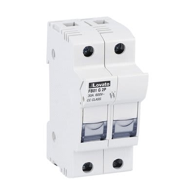 LOVATO ELECTRIC - Porte-fusib. certf. UL classe CC , x fusib. 10x38 2P In30A 600VAC no indicat lum