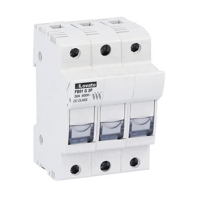 LOVATO ELECTRIC - Porte-fusib. certf. UL classe CC , x fusib. 10x38 3P In30A 600VAC no indicat lum