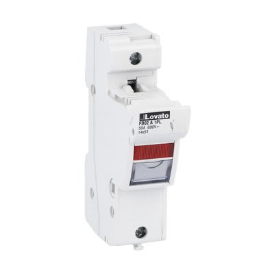 LOVATO ELECTRIC - Porte-fusibles, pour fusibles 14x51 1P In50A 690VAC avec indicateur lum.