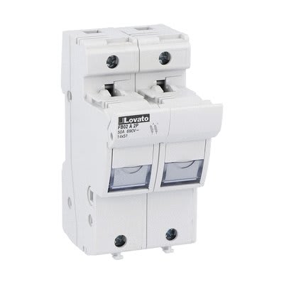 LOVATO ELECTRIC - Porte-fusibles, pour fusibles 14x51 2P In50A 690VAC sans indicateur lum.