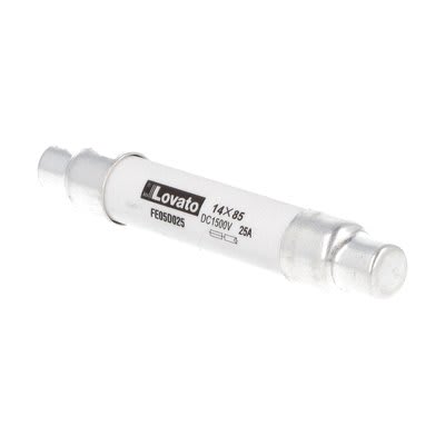 LOVATO ELECTRIC - Fusible, pour fusib. 14X85mm. Pouvoir de coupure 10kA à 1500VDC, 25A