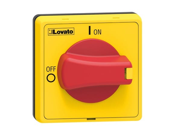 LOVATO ELECTRIC - Poignées à lev de verrouil. cadenassables fix à vis IP65,ROUGE/JAUNE GA...63A