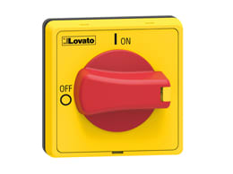 LOVATO ELECTRIC - Poignées à lev de verrouil. cadenassables fix à vis IP65,ROUGE/JAUNE GA...63A