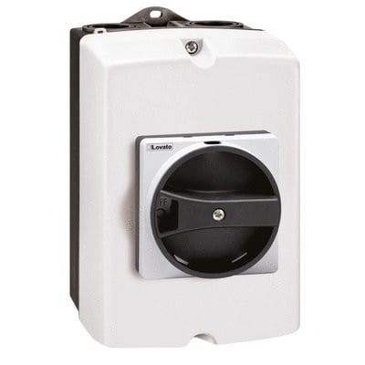 LOVATO ELECTRIC - Interrupteurs-sectionneurs en coffret 16A 1000VDC DC21B avec poignée NOIRE