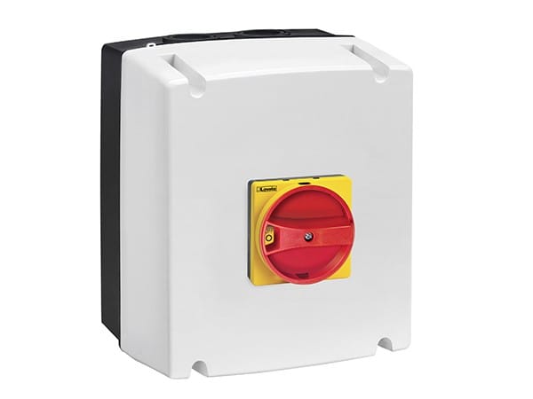 LOVATO ELECTRIC - Interrupteurs-sectionneurs en coffret 40A 1000VDC DC21B avec poignée JAUNE/ROUGE