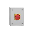 LOVATO ELECTRIC - Interrupt-sectionneurs 4P 63A SA en coffret Metallique avec poignée JAUNE/ROUGE