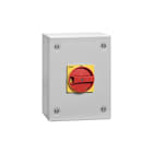 LOVATO ELECTRIC - Interrupteurs-sectionneurs 3P 25A en coffret Metallique avec poignée JAUNE/ROUGE