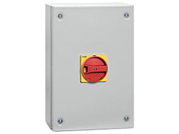 LOVATO ELECTRIC - Interrupt-sectionneurs 3P 125A en coffret Metallique avec poignée JAUNE/ROUGE