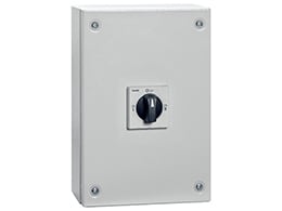 LOVATO ELECTRIC - Interrupt-commutateurs de ligne à 3P I-0-II 125A en coffret met + poignée NOIRE
