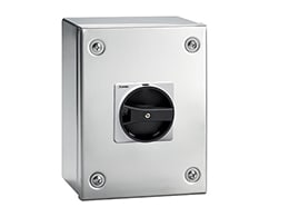 LOVATO ELECTRIC - Interrupteurs-sectionneurs 3P 32A en coffret INOX avec poignée NOIRE