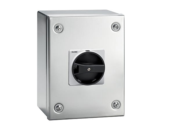 LOVATO ELECTRIC - Interrupteurs-sectionneurs 3P 63A SA en coffret INOX avec poignée NOIRE