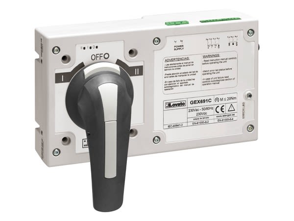 LOVATO ELECTRIC - MOTORISED CONTROL UNIT FOR GE0160-0200E