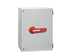 LOVATO ELECTRIC - Interrupt-sectionneurs GL 4P 200A en coffret metal,avec poignée JAUNE/ROUGE