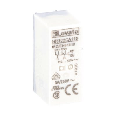 LOVATO ELECTRIC - Relais miniatures industriels sans embase, 2 inverseur 110-120VAC 8A
