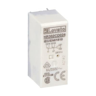 LOVATO ELECTRIC - Relais miniatures industriels sans embase, 2 inverseur 24VDC 8A