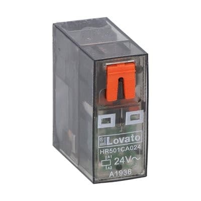 LOVATO ELECTRIC - Rel. miniatur industriels avec indicat à LED sans embase, 1 inverseur 24VAC 16A