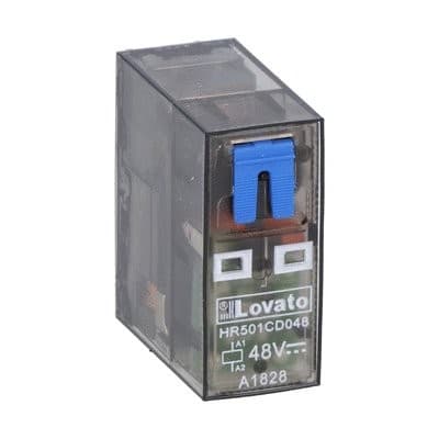 LOVATO ELECTRIC - Rel. miniatur industriels avec indicat à LED sans embase, 1 inverseur 48VDC 16A