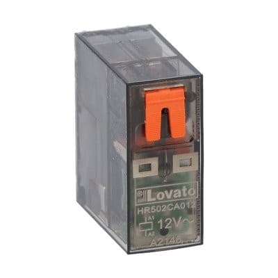 LOVATO ELECTRIC - Rel. miniatur industriels avec indicat à LED sans embase, 2 inverseur 12VAC 8A