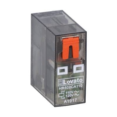 LOVATO ELECTRIC - Rel. miniat industriels avec indicat à LED sans embase, 2 invers. 110-120VAC 8A