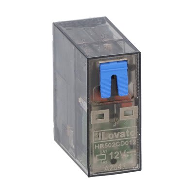 LOVATO ELECTRIC - Rel. miniatur industriels avec indicat à LED sans embase, 2 inverseur 12VDC 8A