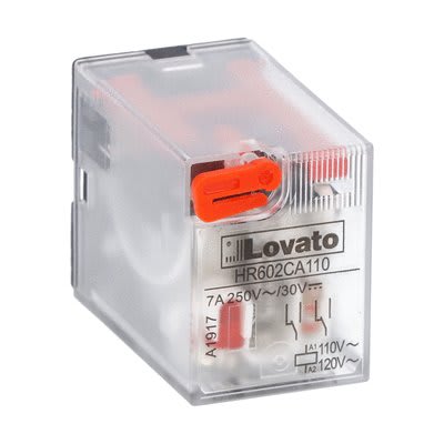 LOVATO ELECTRIC - Relais industriels avec indicateur à LED sans embase, 2 inverseurs 110VAC 7A